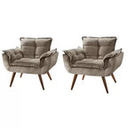 Kit 02 poltrona decoratativa pes palito litoriane