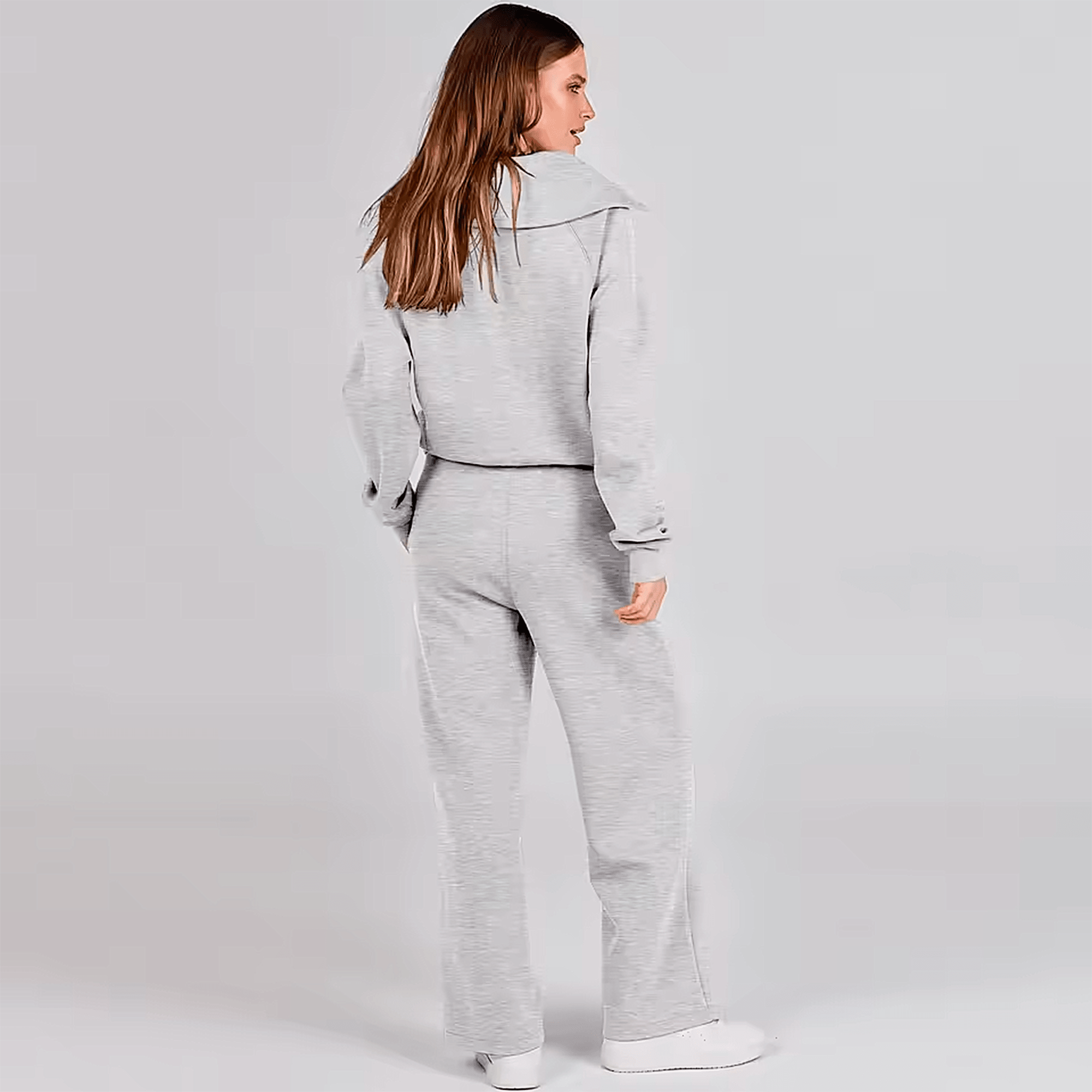 Conjunto Feminino Jetset Comfort Litoriane - Suéter com Gola Alta e Zíper 2 em 1 - Conjunto Feminino Jetset Comfort Litoriane