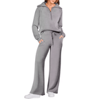 Conjunto Feminino Jetset Comfort Litoriane - Suéter com Gola Alta e Zíper 2 em 1 - Conjunto Feminino Jetset Comfort Litoriane