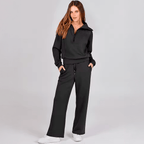 Conjunto Feminino Jetset Comfort Litoriane - Suéter com Gola Alta e Zíper 2 em 1 - Conjunto Feminino Jetset Comfort Litoriane