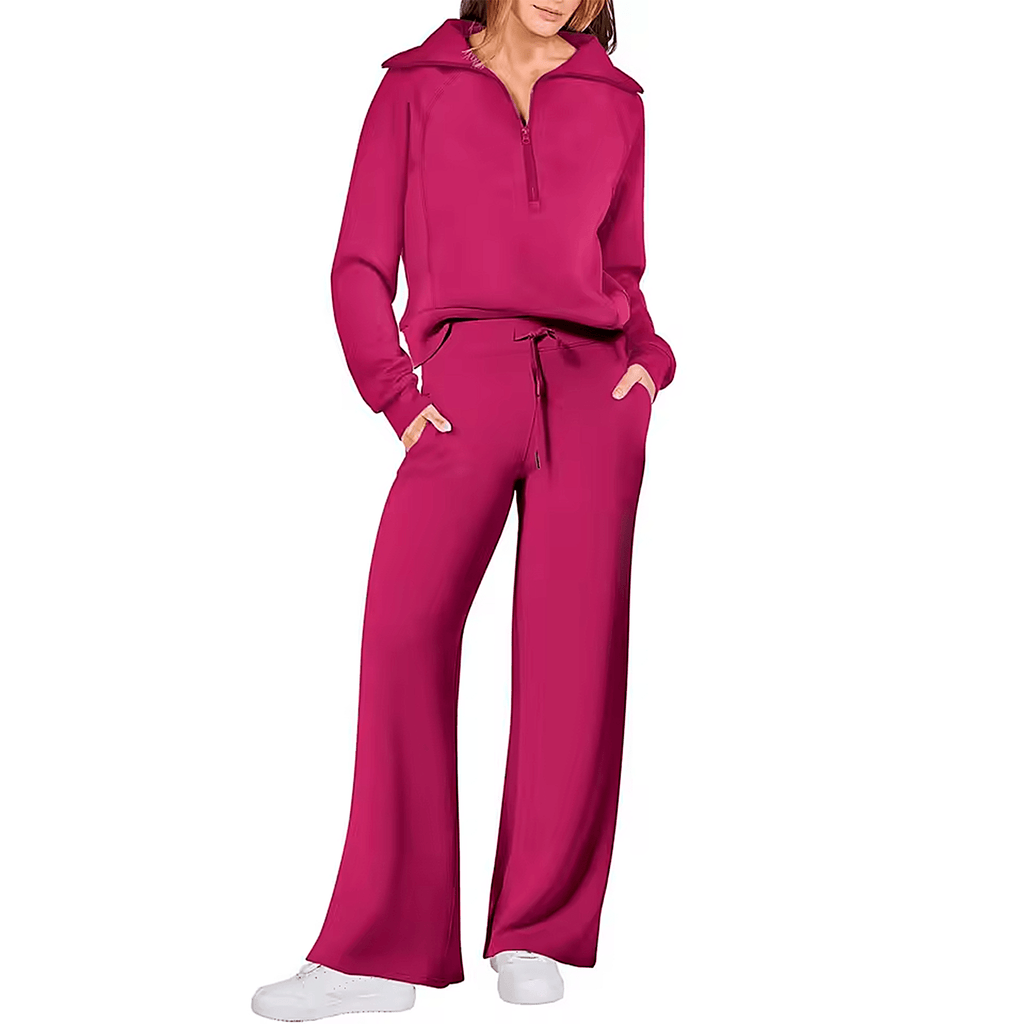 Conjunto Feminino Jetset Comfort Litoriane - Suéter com Gola Alta e Zíper 2 em 1 - Conjunto Feminino Jetset Comfort Litoriane